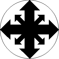 Black chaos sign in a circle |